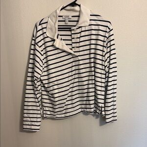 COS Black and White Striped Top